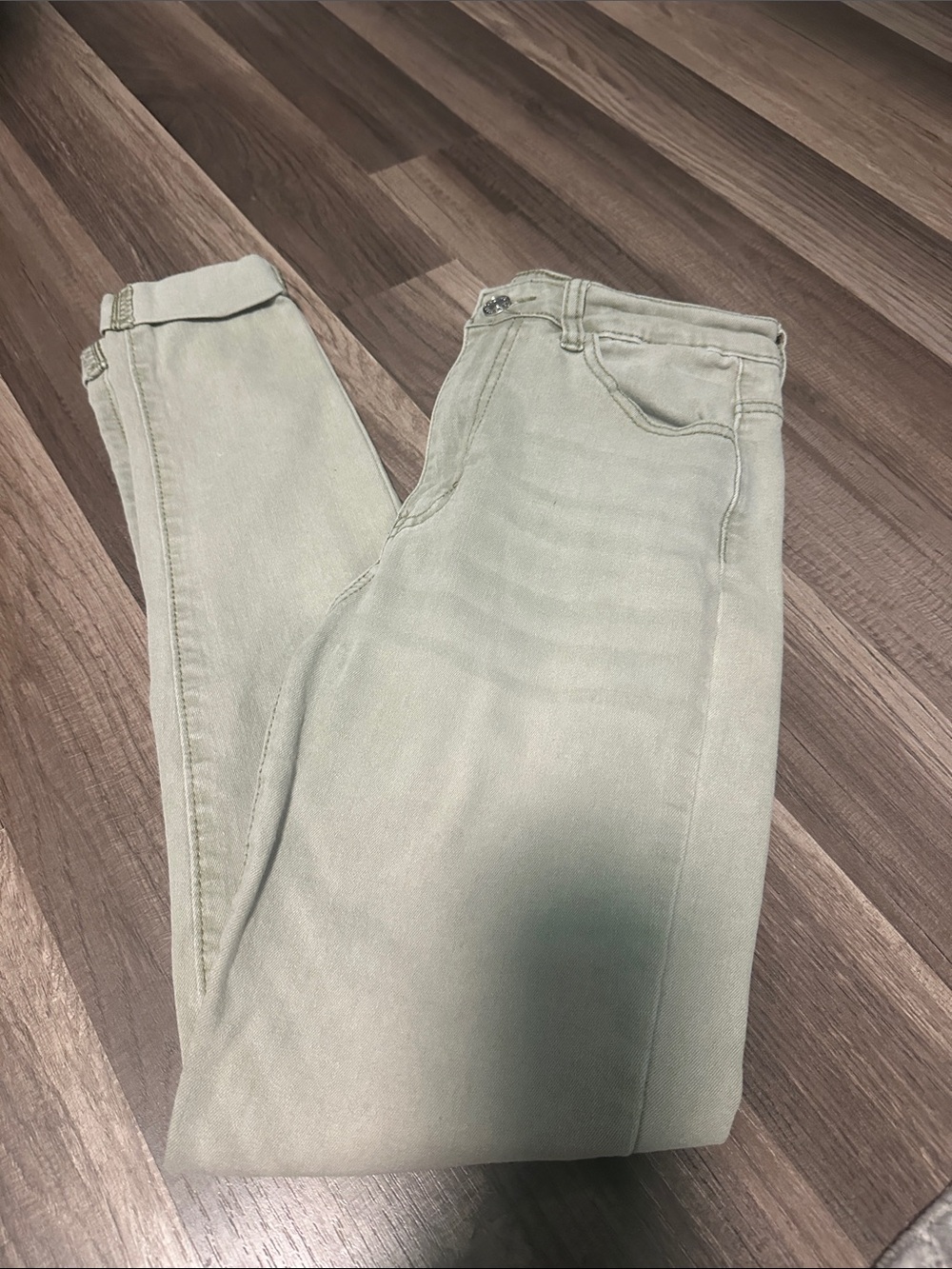 SHEIN Classic skinny High-Rise Women's Jeans in Mint Green